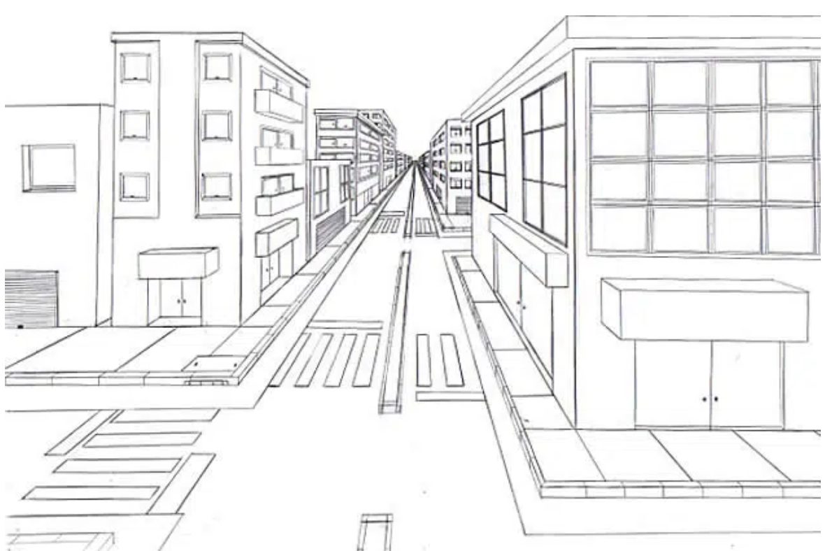 One point Perspective drawing