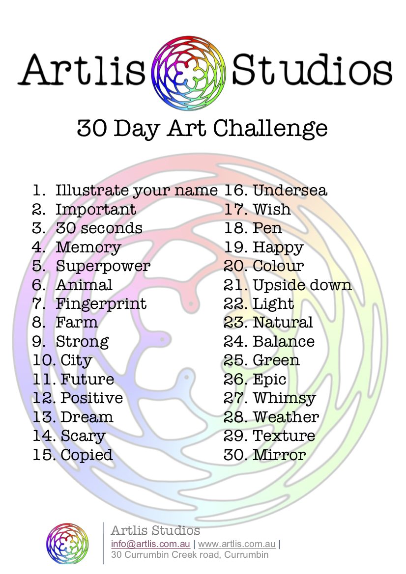 The Artlis Studios 30 Day Art Challenge!