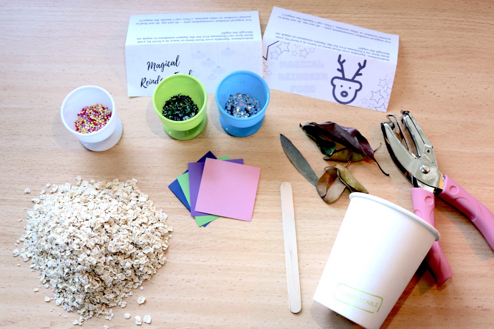 Fun and eco-friendly reindeer food Christmas activity for kids!