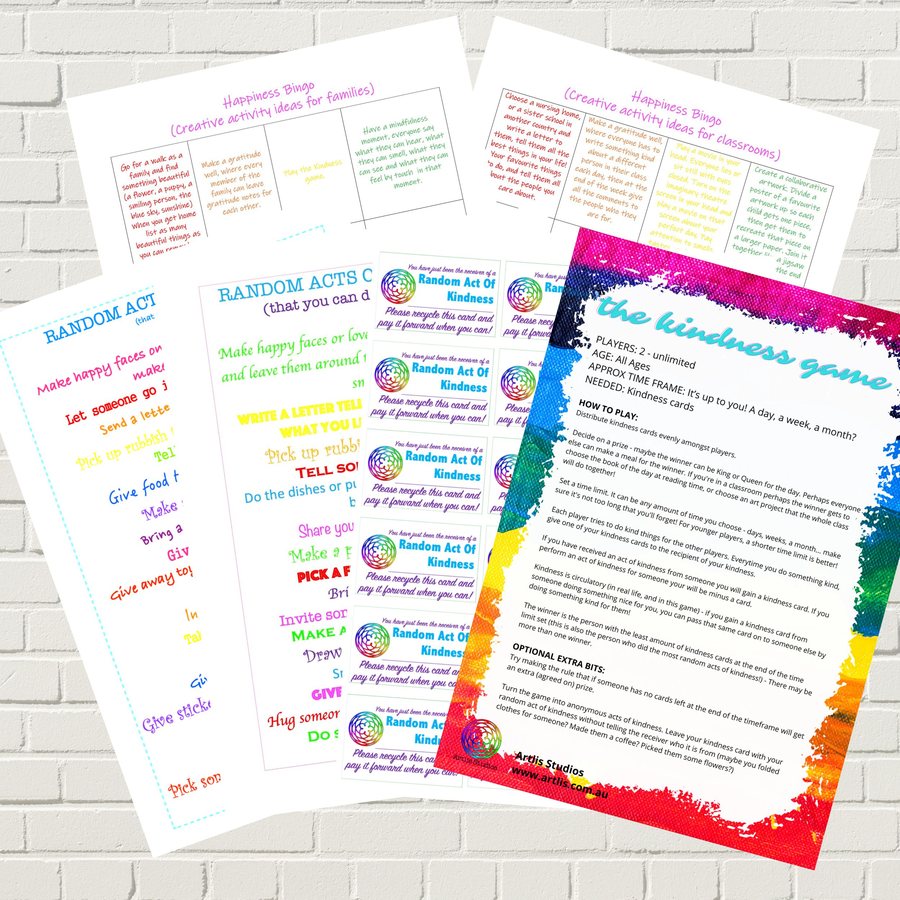 The Kindness Game, a free printable from Artlis Studios